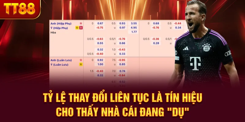 Tỷ lệ thay đổi liên tục là tín hiệu cho thấy nhà cái đang “dụ”